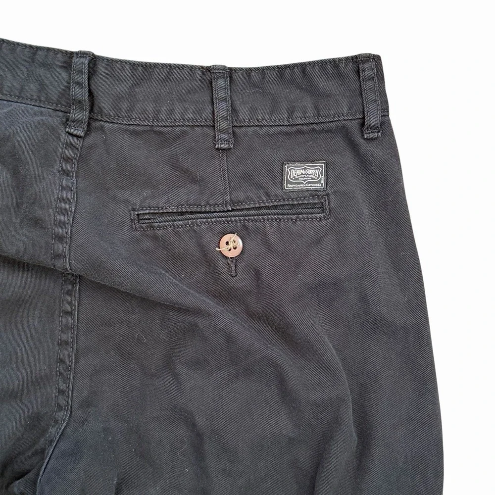 DENIM & SUPPLY Ralph Lauren Vintage Chino Pants Mens Black 30x30 Khaki Casual